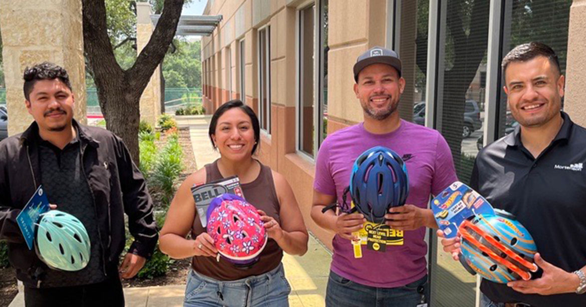 Mortenson San Antonio team helmet drive